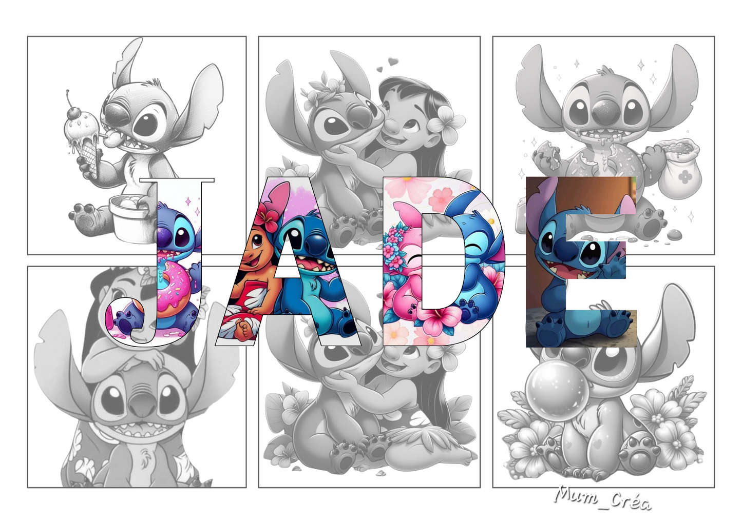 Affiche prénom à thème