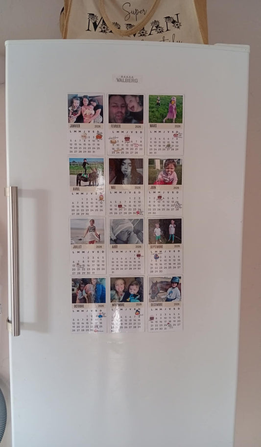 Calendrier aimanté personnalisé
